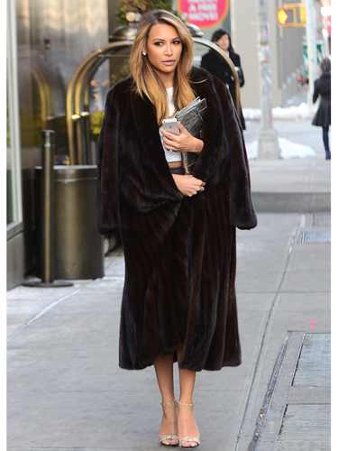<p>The Glee actress looked more than a little bit Kim Kardashian-esque in-between shows at New York Fashion Week, in her crop-top and bodycon skirt plus this fabulous faux fur coat. Extra points for shoulder-robing, too.</p>
<p><a href="http://www.cosmopolitan.co.uk/fashion/news/new-york-fashion-week-street-style-aw14" target="_blank">STREET STYLE FROM NEW YORK FASHION WEEK</a></p>
<p><a href="http://www.cosmopolitan.co.uk/fashion/news/celebs-new-york-fashion-week-aw14" target="_blank">SEE WHAT THE CELEBS ARE WEARING ON THE NYFW FROW</a></p>
<p><a href="http://www.cosmopolitan.co.uk/fashion/shopping/chanel-couture-trainers-high-street" target="_blank">SHOP: 10 SOUPED-UP SNEAKERS</a></p>