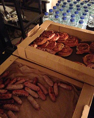 <p>Nothing like a bit of sausage and buns backstage at Erdem. Cheeky.</p>
<p><a href="http://www.cosmopolitan.co.uk/beauty-hair/news/trends/hair-makeup-trends-autumn-winter-2014" target="_blank">FASHION WEEK BEAUTY TRENDS AW14</a></p>
<p><a href="http://www.cosmopolitan.co.uk/beauty-hair/news/trends/topshop-unique-aw-14-hair-makeup" target="_blank">TOPSHOP'S "BAD GIRL BEAUTY" AT LFW AW14</a></p>
<p><a href="http://www.cosmopolitan.co.uk/diet-fitness/diets/superfood-smoothie-ingredients-to-boost-health" target="_blank">SUPERFOOD SMOOTHIE INGREDIENTS</a></p>