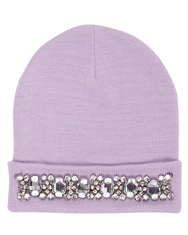 <p>Switch up your dreary winter beanie for a pimped-up version in one of this season's sugary shades. Way to saty cosy while looking cute. </p>
<p>Embelished beanie, £15, <a href="http://www.riverisland.com/women/accessories/hats/Lilac-embellished-beanie-hat-651501" target="_blank">riverisland.com</a></p>
<p><a href="http://www.cosmopolitan.co.uk/fashion/shopping/spring-fashion-trends-2014?page=1" target="_blank">7 BIG FASHION TRENDS FOR SPRING 2014</a></p>
<p><a href="http://www.cosmopolitan.co.uk/fashion/shopping/sexy-bras-big-breasts" target="_blank">5 SEXY BRAS FOR BIG BOOBS</a></p>
<p><a href="http://www.cosmopolitan.co.uk/fashion/news/Topshop-Unique-autumn-winter-2014-London-Fashion-Week" target="_blank">TOPSHOP UNIQUE'S BEST BITS FOR AW14</a></p>