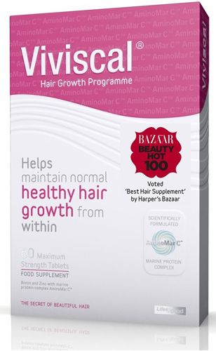 <p>A favourite in the Cosmo offices, Viviscal supplements can help stop or slow the shedding of strands caused by anything from stress to pregnancy, over-styling, ageing or poor nutrition. It fuses Zinc and Biotin with their marine protein complex, AminoMar C to support all stages of the hair's growth cycle. Stay tuned for our Beauty Lab review of this soon.</p>
<p>£49.95 for one month supply, <a href="http://www.viviscal.co.uk/for-women/viviscal-woman" target="_blank">viviscal.co.uk</a></p>