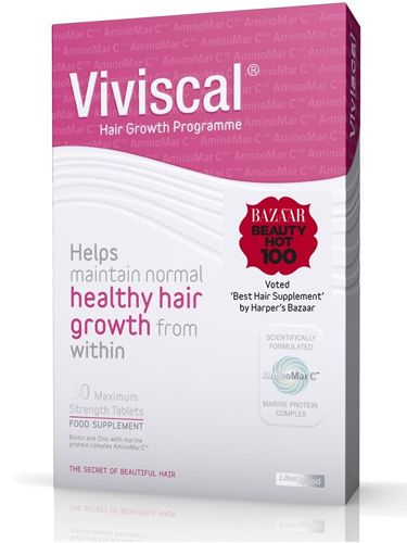 <p>A favourite in the Cosmo offices, Viviscal supplements can help stop or slow the shedding of strands caused by anything from stress to pregnancy, over-styling, ageing or poor nutrition. It fuses Zinc and Biotin with their marine protein complex, AminoMar C to support all stages of the hair's growth cycle. Stay tuned for our Beauty Lab review of this soon.</p>
<p>£49.95 for one month supply, <a href="http://www.viviscal.co.uk/for-women/viviscal-woman" target="_blank">viviscal.co.uk</a></p>