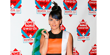<p>Lily Allen wore a number of bold pieces on the red carpet, teaming together a colour block Roksanda Illincic dress, white shoes and a furry green and blue jacket. Might as well dress up to win Best Solo Artist, eh?</p>
<p><a href="http://www.cosmopolitan.co.uk/beauty-hair/news/trends/celebrity-beauty/celebrity-beauty-hairstyles-nme-awards-2014" target="_blank">BEST CELEBRITY BEAUTY AT THE NME AWARDS</a></p>
<p><a href="http://www.cosmopolitan.co.uk/fashion/celebrity/best-oscars-red-carpet-dresses-ever" target="_blank">12 BEST OSCAR DRESSES OF ALL TIME</a></p>
<p><a href="http://www.cosmopolitan.co.uk/fashion/news/london-fashion-week-street-style-aw14" target="_blank">STREET STYLE FROM LONDON FASHION WEEK</a></p>