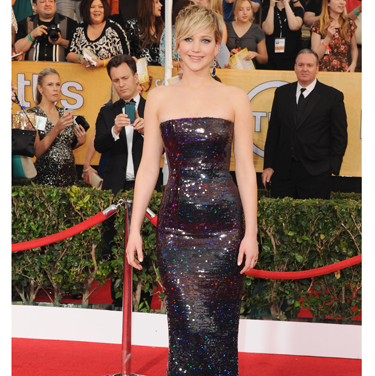 <p>ZOMG JLaw looked AMAZING at the SAG Awards! She shone like a total star in a shimmering sequinned Christian Dior column dress - and can we take a moment to admire those magnificent Jennifer Meyer earrings? Classically glamorous glitz at its finest.</p>
<p><a href="http://www.cosmopolitan.co.uk/fashion/celebrity/critics-choice-awards-2014-best-dressed" target="_blank">CRITCS' CHOICE AWARDS 2014: BEST DRESSED</a></p>
<p><a href="http://www.cosmopolitan.co.uk/fashion/celebrity/lupita-nyongo-who-is-she" target="_blank">WHO'S THAT GIRL: LUPITA NYONG'O</a></p>
<p><a href="http://www.cosmopolitan.co.uk/fashion/love/" target="_blank">VOTE ON CELEBRITY STYLE</a></p>