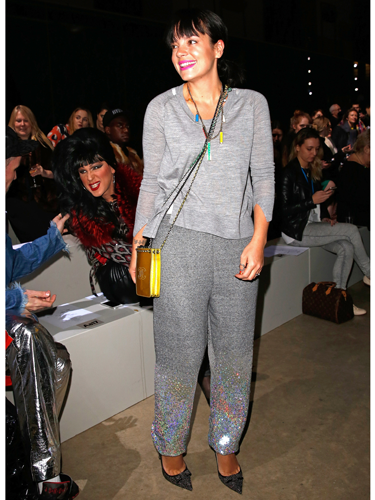 <p>OK, the sports luxe trend just got REAL. Lily Allen's sequin sweats (by Ashish, to wear to his show) are SPEAKING TO US. The sparkly stilettos and assorted Chanel pouches in neon are the finishing touches for this laid-back look.</p>
<p><a href="http://www.cosmopolitan.co.uk/fashion/news/london-fashion-week-street-style-aw14" target="_blank">LONDON FASHION WEEK STREET STYLE</a></p>
<p><a href="http://www.cosmopolitan.co.uk/fashion/news/Topshop-Unique-autumn-winter-2014-London-Fashion-Week" target="_blank">TOPSHOP UNIQUE'S BEST BITS FOR AW14</a></p>
<p><a href="http://www.cosmopolitan.co.uk/fashion/news/new-york-fashion-week-street-style-aw14" target="_blank">NEW YORK FASHION WEEK STREET STYLE</a></p>
<p> </p>