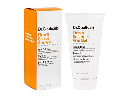 <p>A rub-on product is no replacement for a regular exercise routine BUT we're big believers that targeting your arms with a firming gel or moisturiser can make a difference to tone and appearance.</p>
<p>We're currently LOVING <a title="Firm & Sculpt Arm Gel from Dr.Ceuticals" href="http://www.boots.com/en/Dr-Ceuticals-Firm-Sculpt-Arm-Gel-150ml_1277204/" target="_blank">Firm & Sculpt Arm Gel from Dr.Ceuticals</a> (Boots, £10.19). It's easily absorbed, moisturising and non-sticky, making it simple to incorporate into your morning or evening beauty routine. Antioxidant-rich, it also reinforces collagen production to help guard against the droopy bingo wings look, while helping firm up and tone to slow down the signs of ageing.</p>
<p>Definitely worth throwing into the mix in your summer arms campaign.</p>
<p><a href="http://www.cosmopolitan.co.uk/diet-fitness/fitness/flatten-your-stomach-with-pilates" target="_blank">FLATTEN YOUR TUMMY WITH PILATES</a></p>
<p><a href="http://www.cosmopolitan.co.uk/diet-fitness/fitness/at-home-workout-that-girl-charli-cohen-christina-howells" target="_blank">THE BUSY GIRL'S WORKOUT</a></p>
<p><a href="http://www.cosmopolitan.co.uk/diet-fitness/fitness/how-to-get-the-most-effective-workout" target="_blank">MAKE YOUR WORKOUT MORE EFFECTIVE</a></p>