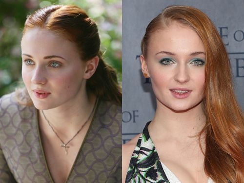 <p><strong>Plays: </strong>Sansa Stark</p>
<p><strong> Beauty style:</strong> This stunning red head gets our vote on and off set (despite Sansa being a bit of a bore). Yes, bad things have happened to her (getting betrothed to bratty Joffrey and watching her dad loose his head), but she could still do with brightening up a bit… which brings us to the actress's recent foray into the on-trend blue makeup look - go, Sophie!</p>