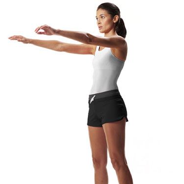 <p>Increases strength and builds lean muscles from your calves to your glutes.</p>
<p>Stand with your feet shoulder-width apart and hold both arms straight out in front of you.</p>
<p>Squat down, squeezing your buttocks as you do so and using your arms to help you balance. Then, as you bring yourself back up, lift up onto your toes and put your arms out in front of you again.</p>
<p>Hold this position for a couple of seconds, then lower into the next squat.</p>
<p>Do three sets of 15 reps.</p>
<p><a href="http://www.cosmopolitan.co.uk/diet-fitness/fitness/miranda-kerr-on-getting-bikini-ready" target="_blank">MIRANDA KERR'S BODY SECRETS</a></p>
<p><a href="http://www.cosmopolitan.co.uk/diet-fitness/fitness/20-minute-summer-workout" target="_blank">THE 20 MINUTE SUMMER WORKOUT</a></p>
<p><a href="http://www.cosmopolitan.co.uk/diet-fitness/fitness/motivational-tips-for-long-distance-running" target="_blank">GET MOTIVATED FOR LONG DISTANCE RUNNING</a></p>