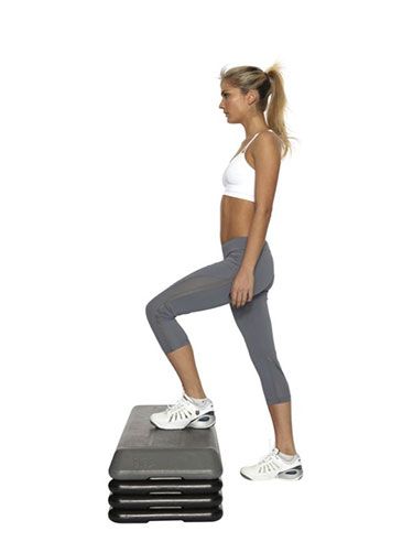 <p><strong>Great for: Toning your legs while sending your heart rate soaring to burn calories.</strong></p>
<p>Stand facing a bench or step. Step up with your left foot, followed by your right - this is one rep.</p>
<p>Repeat the double step as fast as you can 30 times.</p>
<p>For a harder workout, add a squat between each step.</p>
<p><a href="http://www.cosmopolitan.co.uk/diet-fitness/fitness/the-fat-burning-workout" target="_blank">SUPERCHARGE YOUR WORKOUT</a></p>
<p><a href="http://www.cosmopolitan.co.uk/diet-fitness/fitness/exercise-your-whole-body-with-Pixie-Lott-workout" target="_blank">TRAIN LIKE PIXIE LOTT</a></p>
<p><a href="http://www.cosmopolitan.co.uk/diet-fitness/fitness/flatten-your-stomach-with-pilates" target="_blank">GET A FLAT TUM WITH PILATES</a></p>