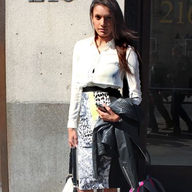 <p>Natasha, business development manager.</p>
<p>River Island digital print pencil skirt, Armani white shirt, Calvin Klein handbag.</p>
<p><a href="http://www.cosmopolitan.co.uk/fashion/shopping/Coachella-festival-street-style-2014-pictures" target="_blank">SEE HOW THEY'RE WEARING IT AT COACHELLA 2014</a></p>
<p><a href="http://www.cosmopolitan.co.uk/fashion/shopping/10-spring-dresses-under-30-pounds-ss14" target="_blank">10 BEST SPRING DRESSES UNDER £30</a></p>
<p><a href="http://www.cosmopolitan.co.uk/fashion/shopping/5-pastel-trend-accessories-spring-summer-2014" target="_blank">PASTEL-PRETTY ACCESSORIES TO BUY NOW</a></p>
<p>Picture by Charlie Ashfield.</p>