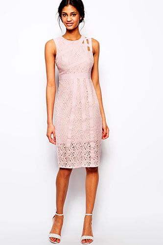 <p>You can't go wrong with a shift dress at a wedding. This nude lace number from ASOS is great because of its midi length and strap detailing at the back which makes it a bit more playful.</p>
<p>Midi dress with strapping and lace, £65, <a href="http://www.asos.com/Asos/Asos-Midi-Dress-With-Strapping-And-Lace/Prod/pgeproduct.aspx?iid=3658827&cid=8799&sh=0&pge=0&pgesize=36&sort=-1&clr=Mint" target="_blank">ASOS</a></p>
<p><a href="http://www.cosmopolitan.co.uk/fashion/shopping/12-incredible-high-street-wedding-dresses-budget" target="_blank">12 INCREDIBLE WEDDING DRESSES FROM THE HIGH STREET</a></p>
<p><a href="http://www.cosmopolitan.co.uk/fashion/shopping/10-spring-dresses-under-30-pounds-ss14" target="_blank">10 SPRING DRESSES ON A BUDGET</a></p>
<p><a href="http://www.cosmopolitan.co.uk/fashion/shopping/Coachella-festival-street-style-2014-pictures" target="_blank">COACHELLA STREET STYLE EDIT</a></p>