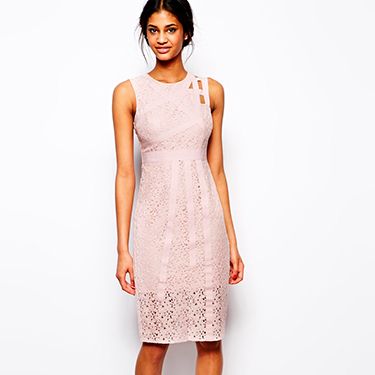<p>You can't go wrong with a shift dress at a wedding. This nude lace number from ASOS is great because of its midi length and strap detailing at the back which makes it a bit more playful.</p>
<p>Midi dress with strapping and lace, £65, <a href="http://www.asos.com/Asos/Asos-Midi-Dress-With-Strapping-And-Lace/Prod/pgeproduct.aspx?iid=3658827&cid=8799&sh=0&pge=0&pgesize=36&sort=-1&clr=Mint" target="_blank">ASOS</a></p>
<p><a href="http://www.cosmopolitan.co.uk/fashion/shopping/12-incredible-high-street-wedding-dresses-budget" target="_blank">12 INCREDIBLE WEDDING DRESSES FROM THE HIGH STREET</a></p>
<p><a href="http://www.cosmopolitan.co.uk/fashion/shopping/10-spring-dresses-under-30-pounds-ss14" target="_blank">10 SPRING DRESSES ON A BUDGET</a></p>
<p><a href="http://www.cosmopolitan.co.uk/fashion/shopping/Coachella-festival-street-style-2014-pictures" target="_blank">COACHELLA STREET STYLE EDIT</a></p>