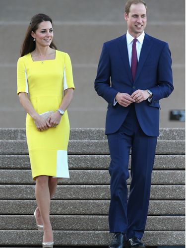 <p>British-based designer Roksanda Ilincic has made restrained elegance with a modern twist her signature. She's the perfect choice for Kate - this sunny gown with contrast panelling adds a bit of fashion cred to Kate's default demure look.</p>
<p><strong>MORE ROYAL SHENANIGANS:</strong></p>
<p><a href="http://www.cosmopolitan.co.uk/fashion/kate-middletons-royal-style-109645?click=main_sr" target="_blank">KATE MIDDLETON'S ROYAL STYLE CV</a></p>
<p><a href="http://www.cosmopolitan.co.uk/celebs/celebrity-gossip/kate-middleton-prince-william-george-photo?click=main_sr" target="_blank">BABY GEORGE'S FIRST OFFICIAL PIC</a></p>
<p><a href="http://www.cosmopolitan.co.uk/love-sex/cosmo-centerfolds/prince-harry-william-lookalikes-naked-centrefolds?click=main_sr" target="_blank">THE PRINCES STRIP FOR COSMO</a></p>