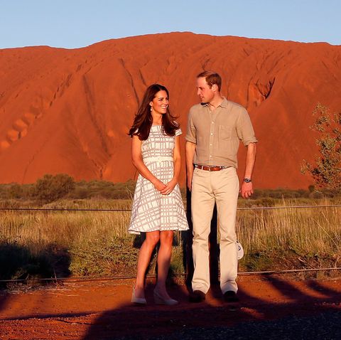 <p>Kate changes into a fit and flare dress by Hobbs during her visit to Ayers Rock, Australia.</p>
<p><strong>MORE ROYAL SHENANIGANS:</strong></p>
<p><a href="http://www.cosmopolitan.co.uk/fashion/kate-middletons-royal-style-109645?click=main_sr" target="_blank">KATE MIDDLETON'S ROYAL STYLE CV</a></p>
<p><a href="http://www.cosmopolitan.co.uk/celebs/celebrity-gossip/kate-middleton-prince-william-george-photo?click=main_sr" target="_blank">BABY GEORGE'S FIRST OFFICIAL PIC</a></p>
<p><a href="http://www.cosmopolitan.co.uk/love-sex/cosmo-centerfolds/prince-harry-william-lookalikes-naked-centrefolds?click=main_sr" target="_blank">THE PRINCES STRIP FOR COSMO</a></p>