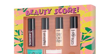 <p>A bumper pack of Benefit minis – this is a serious score – and if football is not your thing, then this will keep you entertained. It's jam-packed with their hero buys in teeny tiny sizes, and it actually hurts our insides to see the baby-sized Hoola bronzer.</p>
<p><a href="http://www.benefitcosmetics.co.uk/product/view/beauty-score-world-cup-kit" target="_blank">Benefit Beauty Score Set, £29.50</a></p>
<p><a href="http://www.cosmopolitan.co.uk/beauty-hair/beauty-tips/holiday-beauty-packing-list?click=main_sr" target="_blank">YOUR HOLIDAY BEAUTY PACKING LIST</a></p>
<p><a href="http://www.cosmopolitan.co.uk/beauty-hair/news/trends/celebrity-beauty/abbey-clancy-beauty-interview?click=main_sr" target="_blank">ABBEY CLANCY'S EVERYTHING GUIDE TO SUMMER BEAUTY PRODUCTS</a></p>
<p><a href="http://www.cosmopolitan.co.uk/blogs/the-best-beauty-tips-from-around-the-world?click=main_sr" target="_blank">THE BEST BEAUTY TIPS FROM AROUND THE WORLD</a></p>