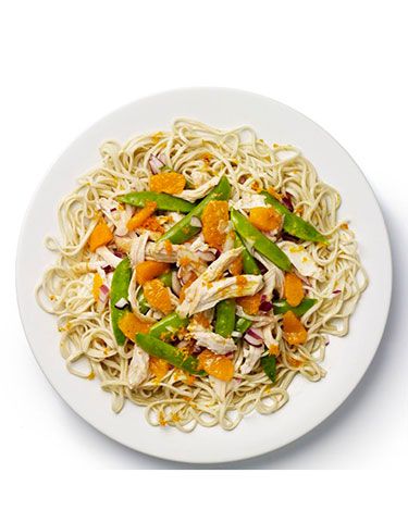 <p><strong>BASE:</strong> Herb salad<br /><br /><strong>CARB:</strong> Noodles<br /><br /><strong>VEG/FRUIT:</strong> Mandarin, red onion, and mangetout<br /><br /><strong>PROTEIN:</strong> Chicken<br /><br /><strong>DRESSING:</strong> Citrus<br /><br /><strong>EXTRAS:</strong> Cashew nuts</p>
<p><a href="http://www.cosmopolitan.co.uk/diet-fitness/diets/stop-unhealthy-office-snacking" target="_blank">STOP UNHEALTHY OFFICE SNACKING</a></p>
<p><a href="http://www.cosmopolitan.co.uk/diet-fitness/diets/how-to-eat-healthy" target="_blank">7 STEPS TO A HEALTHIER DIET</a></p>
<p><a href="http://www.cosmopolitan.co.uk/diet-fitness/diets/eat-healthy-on-a-budget-recipes" target="_blank">EAT HEALTHY ALL WEEK FOR £15</a></p>