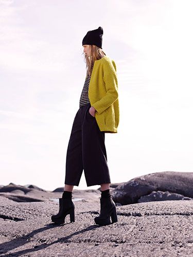 <p>Yellow texture coat, £25</p>
<p>Monochrome top, £6</p>
<p>Black culottes, £14</p>
<p>Boots, £24</p>
<p>Hat, £2</p>
<p><a href="http://www.cosmopolitan.co.uk/fashion/news/future-of-dress-sizes-asos" target="_blank">IS THIS THE FUTURE OF DRESS SIZES?</a></p>
<p><a href="http://www.cosmopolitan.co.uk/fashion/news/ultimo-release-boob-job-bikini" target="_blank">ULTIMO RELEASE THE 'BOOB JOB' BIKINI</a></p>
<p><a href="http://www.cosmopolitan.co.uk/fashion/news/festival-fashion-street-style-isle-of-wight" target="_blank">ISLE OF WIGHT FESTIVAL STREET STYLE</a></p>