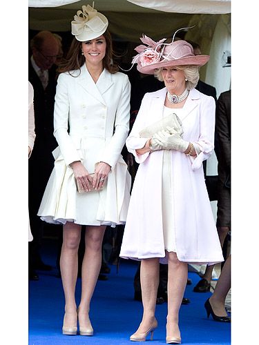 <p>Kate Middleton just loves a bit of Alexander McQueen, doesn't she? No wonder Sarah Burton's all set for an OBE – for services to dressing the next Queen of England, maybs? KMiddy joined the rest of the royals at the Order of the Garter service wearing a pale yellow dress coat by McQueen and a regal looking hat by esteemed milliner Jane Corbett (who also created her headgear for Saturday's Trooping the Colour Parade). That's our wedding guest outfit inspiration, right there. Thanks Kate!</p>