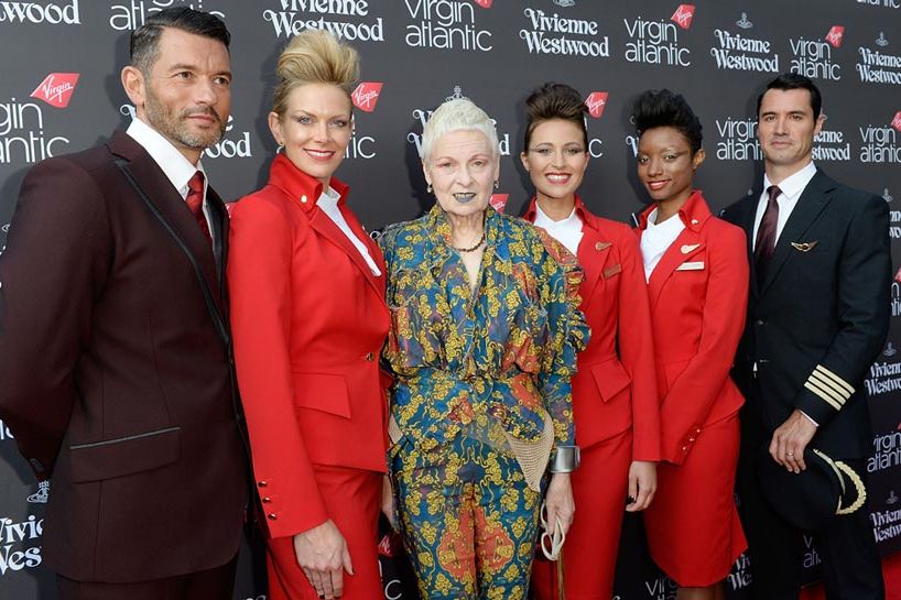 <p>Dame Vivienne Westwood is on a mission to bring glamour back to the skies with a brand new uniform design for Virgin Atlantic flight attendants.</p>
<p>The likes of Debbie Harry, Daisy Lowe and Naomie Harris joined Westwood and Sir Richard Branson to celebrate the new collection on Tuesday night. Get the low-down on the brand new, totally fash-mazing uniforms and who wore what to the party by clicking through the gallery...</p>