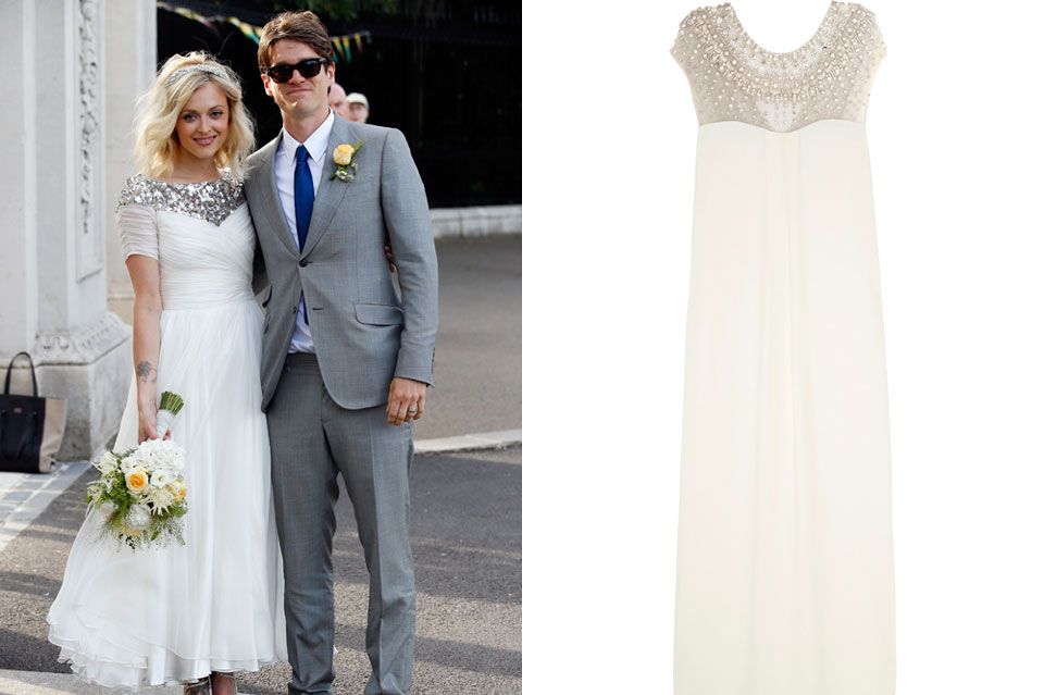 <p>This weekend the gorgeous <a href="http://www.cosmopolitan.co.uk/fashion/news/fearne-cotton-wedding-dress-photos" target="_blank">Fearne Cotton got married in typically beautiful style</a>. The star selected a heavily embellished Emilio Pucci gown for her big day and the whole world went 'ahh' when the pictures were released.</p>
<p>Want to channel the Radio One DJ on your big day and be guaranteed to wow your whole party? This Temperley London gown, at a reduced price of £1,750 on <a href="http://www.theoutnet.com/en-GB/product/Temperley-London/Crystal-embellished-crepe-column-gown/379657" target="_blank">The Outnet</a>, will give you the same sparkle and effortless style Fearne had on her wedding day.</p>
<p><em><strong>Click through the gallery to get the bridal look as inspired by Olivia Palermo, Poppy Delevingne and more...</strong></em></p>