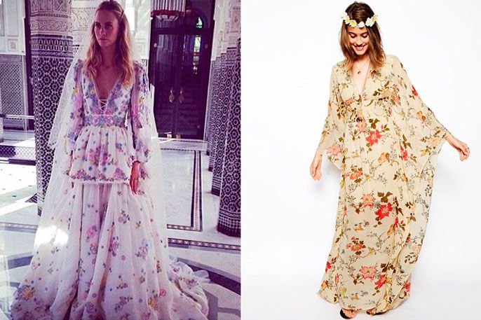 <p>Poppy left us all speechless when she wore a bespoke Chanel dress to her wedding in the UK. But then, we saw this.</p>
<p>Yes, on the Marrakesh leg of her wedding, (because every girl should get to wear two wedding dresses), we couldn't contain our excitement on seeing Peter Dundas, Emilio Pucci creative director, Instagramming Poppy wearing this totally amazing floral creation.</p>
<p>For a cheaper way to channel Poppy's boho bridal vibe, turn to ASOS and <a href="http://www.asos.com/ASOS/ASOS-Vintage-Kimono-Maxi-Dress/Prod/pgeproduct.aspx?iid=3919575&cid=9979&sh=0&pge=0&pgesize=204&sort=2&clr=Print" target="_blank">this £75 vintage maxi dress</a>.</p>
<p><a href="http://preview.www.cosmopolitan.co.uk/fashion/celebrity/celebrity-style-gallery" target="_blank">THIS WEEK'S BEST CELEBRITY FASHION</a></p>
<p><a href="http://preview.www.cosmopolitan.co.uk/fashion/celebrity/celebrity-style-wireless-festival" target="_blank">CELEB STYLE AT WIRELESS FESTIVAL</a></p>