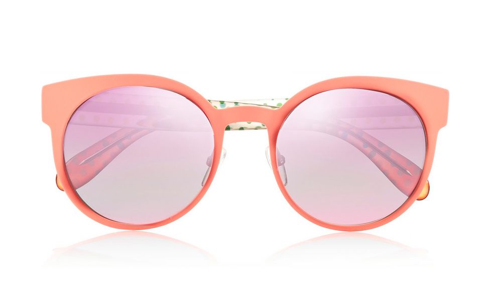 CAT EYE ACETATE MIRRORED SUNGLASSES