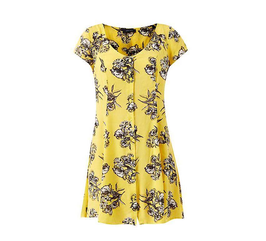 <p>If this sunny-yellow, floral dress doesn't cheer you up, we're all out of ideas...</p>
<p><a href="http://www.newlook.com/shop/womens/dresses/yellow-button-front-floral-print-tea-dress-_316713189" target="_blank">Yellow button-front floral print tea dress, £19.99, New Look</a></p>