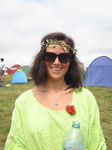 <p><strong>Gemma, 27, London</strong></p>
<p>Gemma channels Cleopatra or any of the Greek goddesses with her gold leaf headband. A headband is always a great way to disguise festival hair after a few days of no washing, too.</p>
<p><a href="http://www.cosmopolitan.co.uk/beauty-hair/news/trends/celebrity-beauty/festivals-2014-makeup-hair-celebrity-inspiration" target="_blank">CELEB FESTIVAL BEAUTY INSPIRATION</a></p>
<p><a href="http://www.cosmopolitan.co.uk/beauty-hair/beauty-tips/hair-how-to-quiff-with-bun" target="_blank">HAIR HOW TO: THE QUICK QUIFF BUN</a></p>
<p><a href="http://www.cosmopolitan.co.uk/beauty-hair/beauty-tips/hair-how-to-quiff-with-bun" target="_blank">IS HAND ART THE NEW NAIL ART?</a></p>
<p><em><span class="s1">Peugeot celebrated the launch of the </span>New Peugeot 108 this weekend at Latitude</em></p>