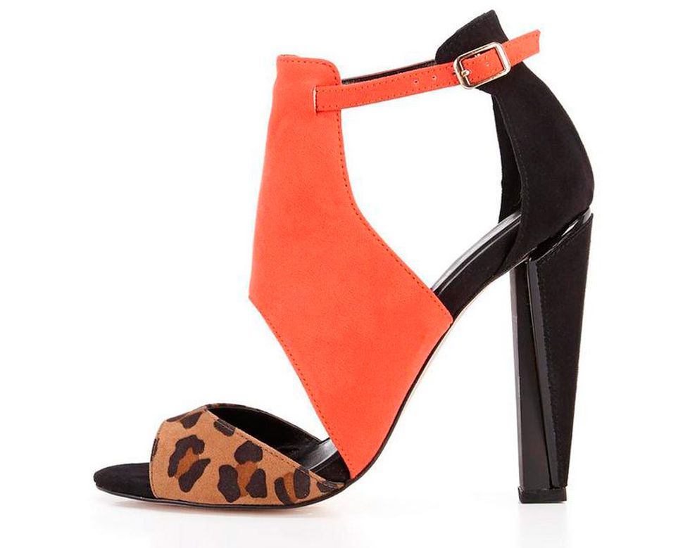<p>When you live in a city but love the tribal trends, then the solution is to combine a sexy heel with an African print. I love the earthy burnt orange tone on<a href="http://www.very.co.uk/miss-kg-earl-sandals/1401629881.prd?_requestid=301906" target="_blank"> these animal print sandals</a>, wear with a funky leopard playsuit, £86.</p>
<p><a href="http://www.cosmofashfest.co.uk/vote#main-content" target="_blank">COSMO FASHION AWARDS: VOTE FOR YOUR FAVOURITE BRAND FOR HEELS</a></p>
<p><a href="http://www.cosmofashfest.co.uk/" target="_blank">BUY TICKETS TO FASHFEST</a></p>