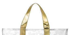 Marc Jacobs Daisy Cosmetic bag travel bag shiny gold large deep zipped  cubic box