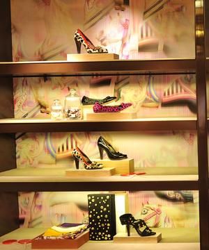 Shelving, Shelf, Collection, Display case, High heels, Shoe organizer, Retail, Boot, 