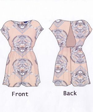 Product, Sleeve, Pattern, Dress, One-piece garment, Fashion, Neck, Peach, Day dress, Fashion illustration, 