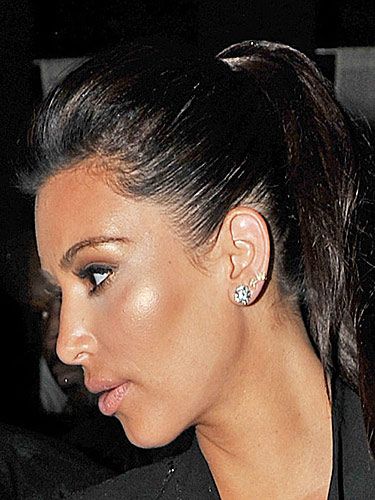 Kim kardashian hot sale initial earrings