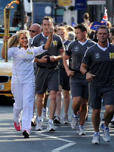 Jacqui Meddings with Olympic Torch 2012