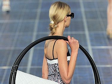 Karl Lagerfeld Confuses a Hula-Hoop for a Bag at Chanel's Paris