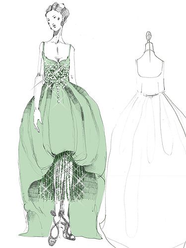 Dress, Standing, Formal wear, Costume design, Victorian fashion, Fashion illustration, Gown, Waist, Day dress, Embellishment, 