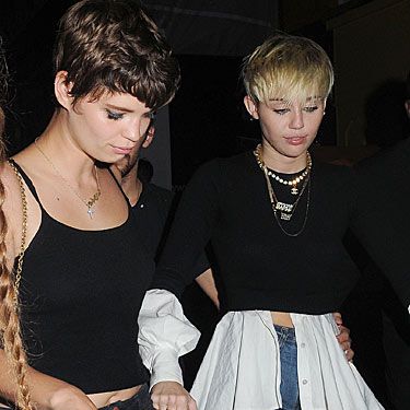 375px x 375px - Miley Cyrus and Pixie Geldof hit the town with unique styles