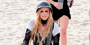 Avril Lavigne Gets Feisty On The Set Of Her New Music Video With Edgy New Guitar