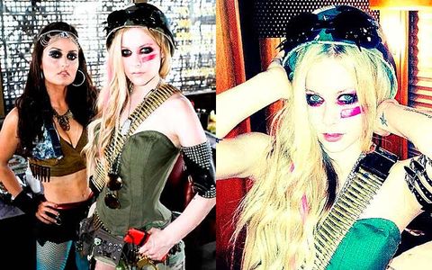 Avril Lavigne Gets Feisty On The Set Of Her New Music Video With Edgy New Guitar