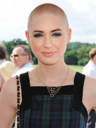 Karen Gillan Shows Off Newly Shaved Head At The Polo