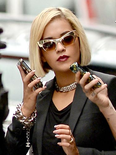 Rita Ora Wears Her Blonde Bob Sleek And Short Out And About