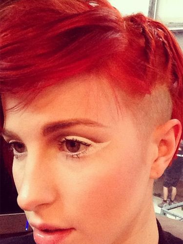 undercut hairstyle red hair