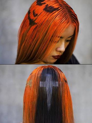Lip, Brown, Hairstyle, Orange, Red, Colorfulness, Style, Amber, Beauty, Hair coloring, 