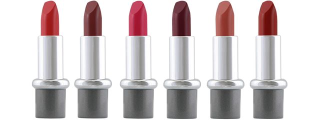 Lipstick, Red, Pink, Peach, Cosmetics, Silver, Stationery, Cylinder, Aluminium, Steel, 