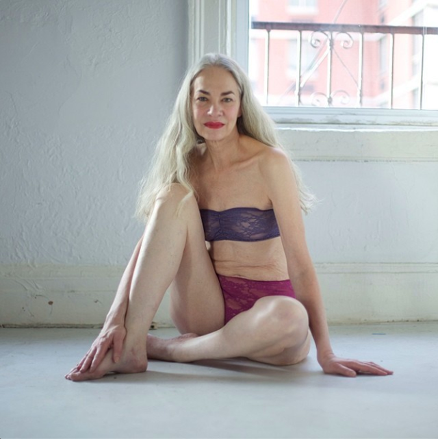 American Apparel's 62-year-old lingerie model