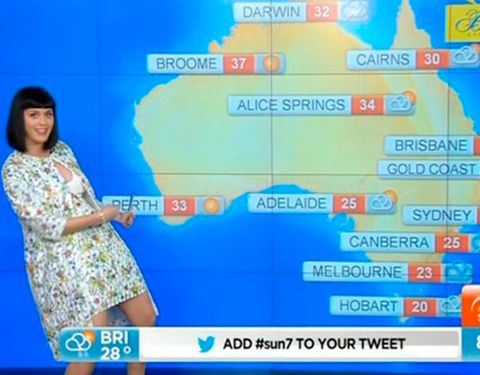 Perry presents the weather on Australian breakfast :: katy perry news