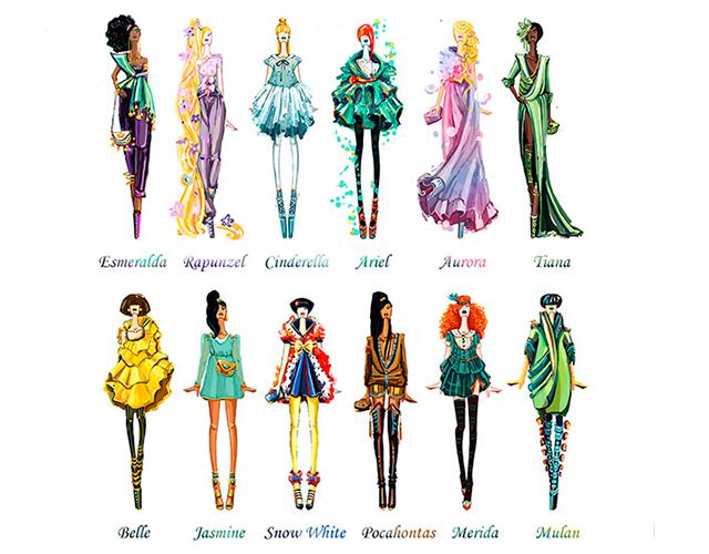 People, Yellow, Standing, Pattern, Style, Magenta, Fashion illustration, Fashion, Costume design, Lavender, 