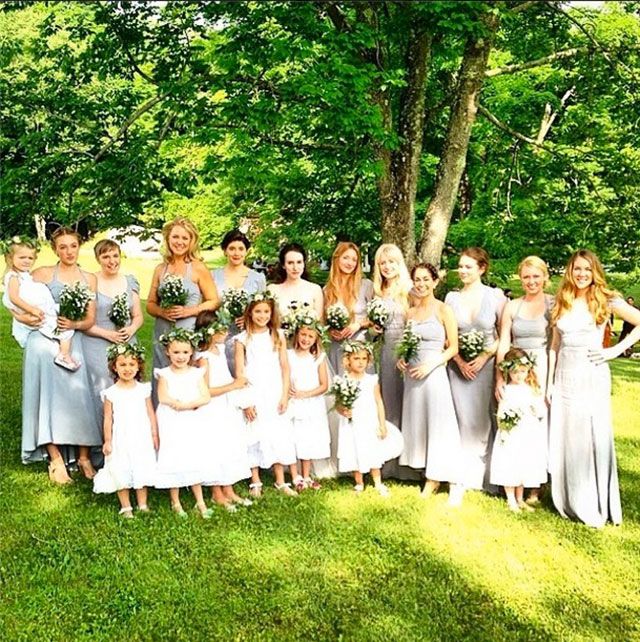 Dress, Event, Social group, Photograph, Formal wear, People in nature, Summer, Bridal clothing, Bridal party dress, Ceremony, 