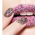 Finger, Purple, Magenta, Violet, Pink, Nail, Lavender, Organ, Tooth, Nail care, 