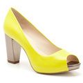 Footwear, Product, Brown, Yellow, High heels, Photograph, Basic pump, Beauty, Fashion, Tan, 