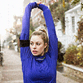 Style, Sweater, Electric blue, Street fashion, Cobalt blue, Physical fitness, Long hair, Active tank, Balance, 